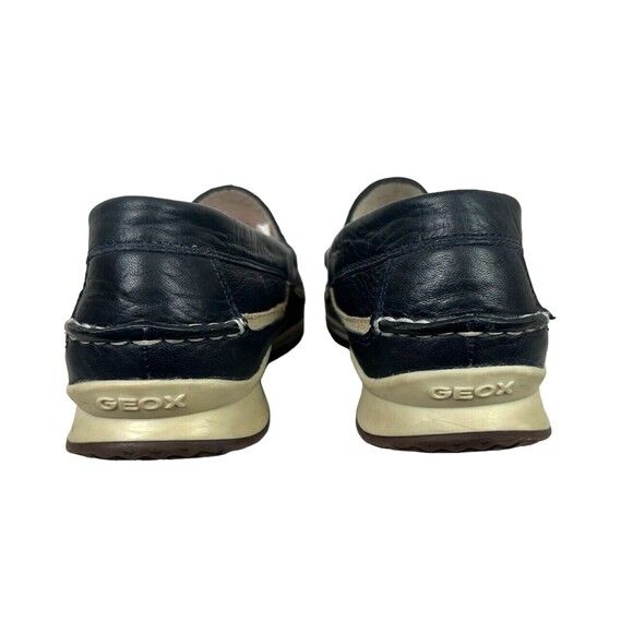 Geox Respira Men's Moc Toe Loafers Shoes  EU 44 / US 11  Blue Leather Slip-ons - Picture 5 of 10